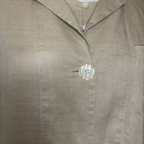 TOTO n KO for Bloomingdale’s Linen 2Pc Set Jacket & Top S/M Neutral Minimalist - Picture 10 of 16